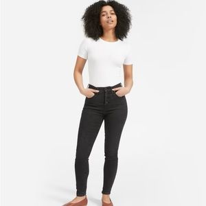 everlane Authentic Stretch High-Rise Skinny Button Fly